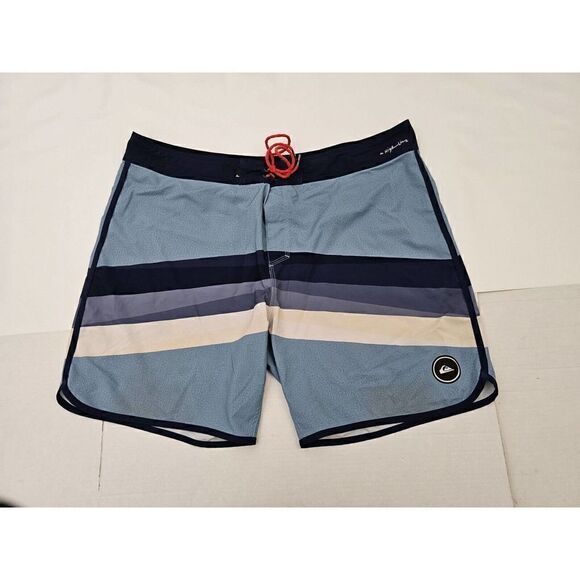 Quicksilver Boardshorts DryFlight Trunks Swim Men’s 40 Hawaiian Stripe - Picture 1 of 16
